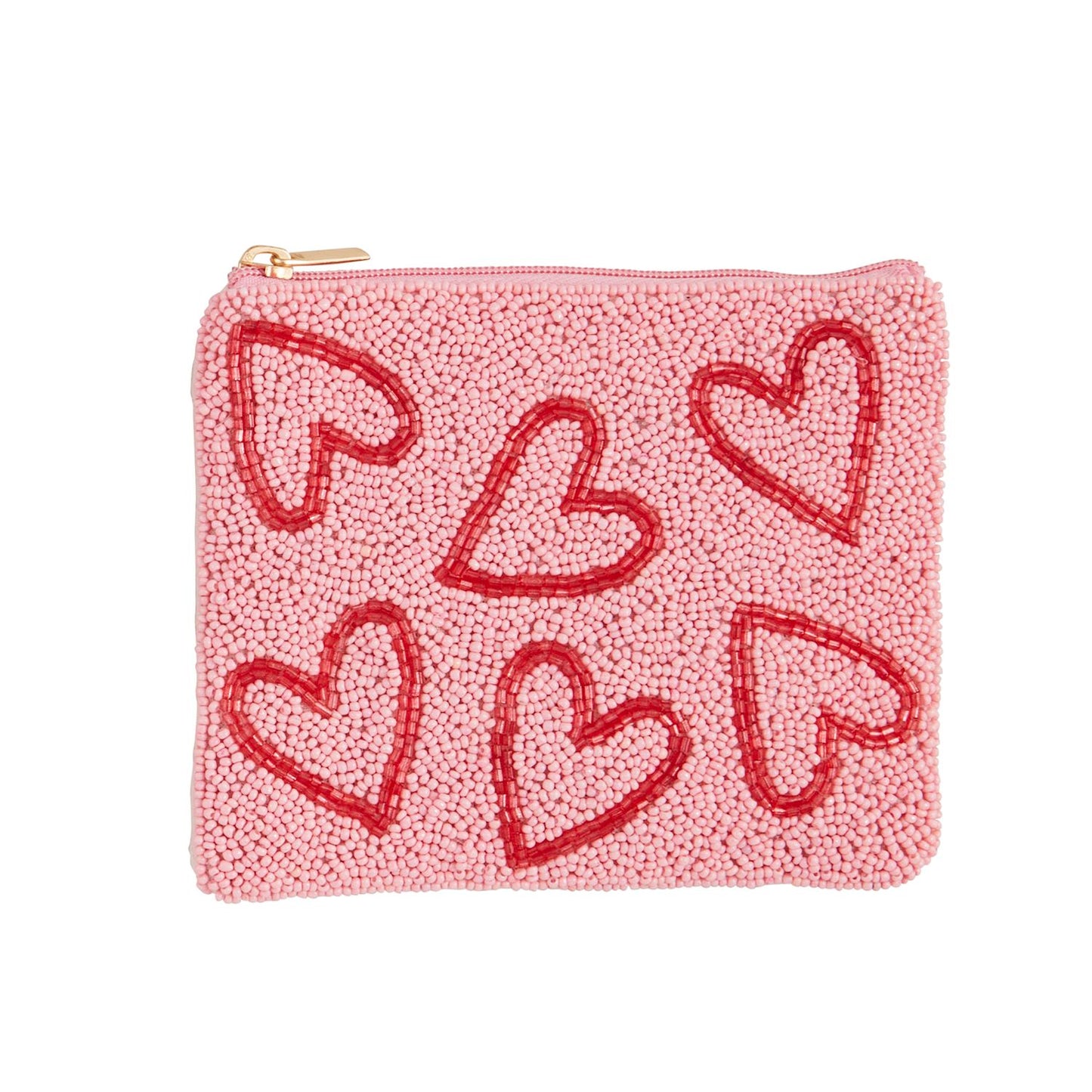Red Hearts Beaded Case