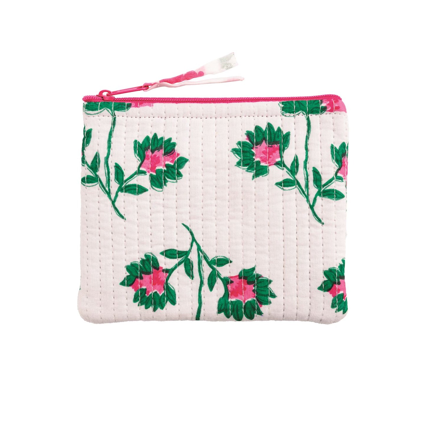 Peony White Block Print Small Case
