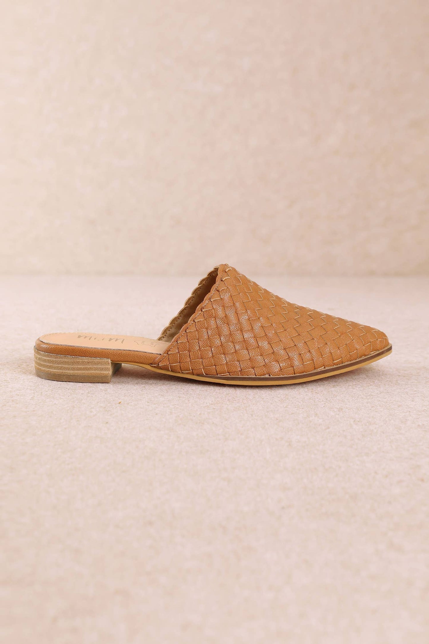 Woven Mule in Cognac