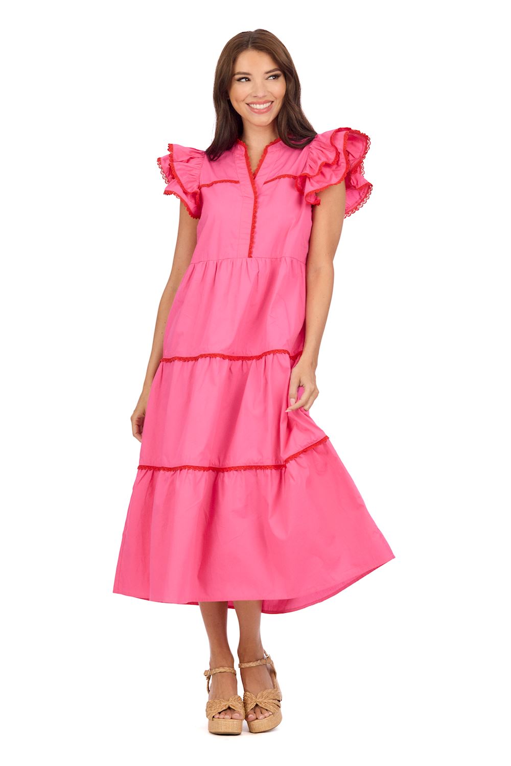 Pia Ric Rac Dress Pink