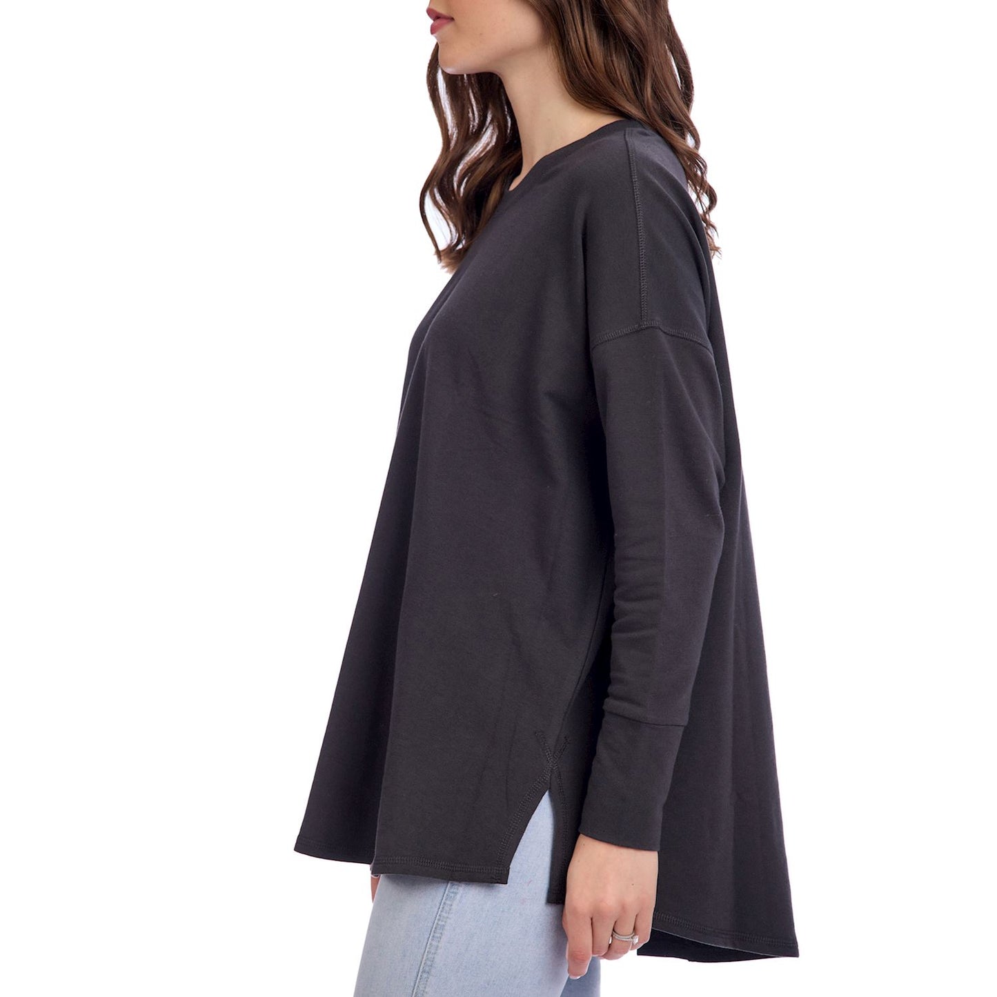 Black Libba Swing Hem Top