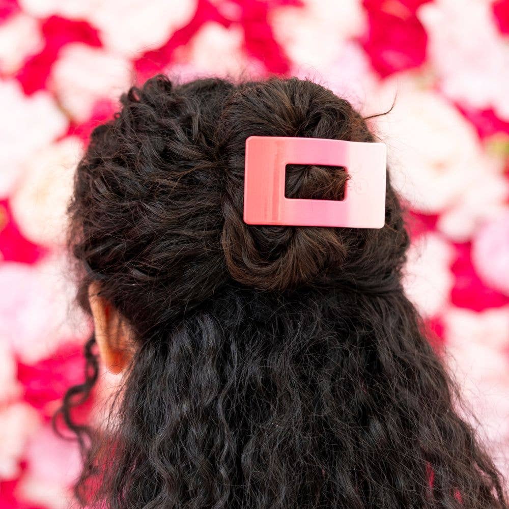 Flat Rectangle Hair Clip | Small | Kiss & Tell
