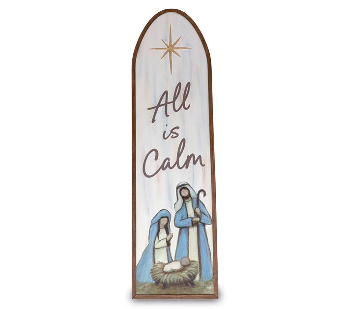 All is Calm Wooden Porch Sign