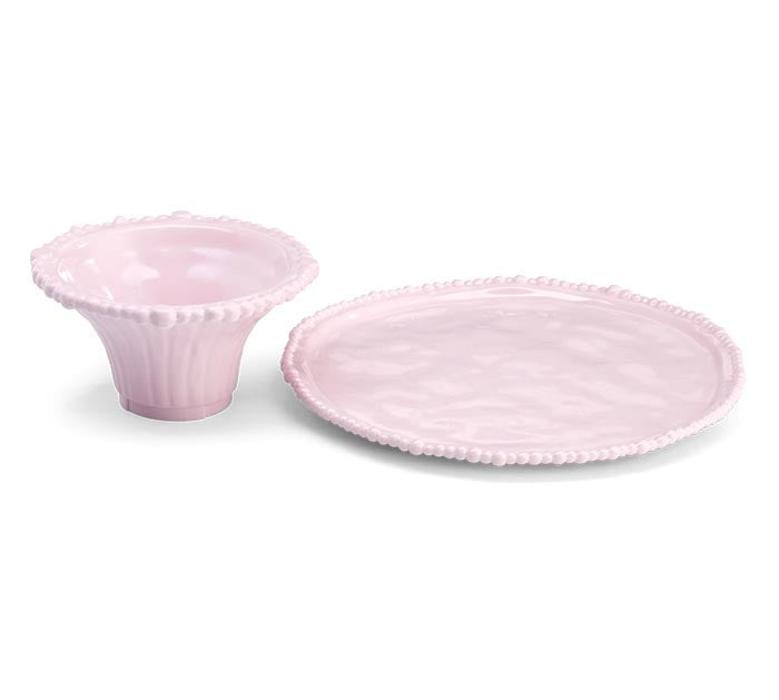 Melamine Cake Pedestal Stand Reversible