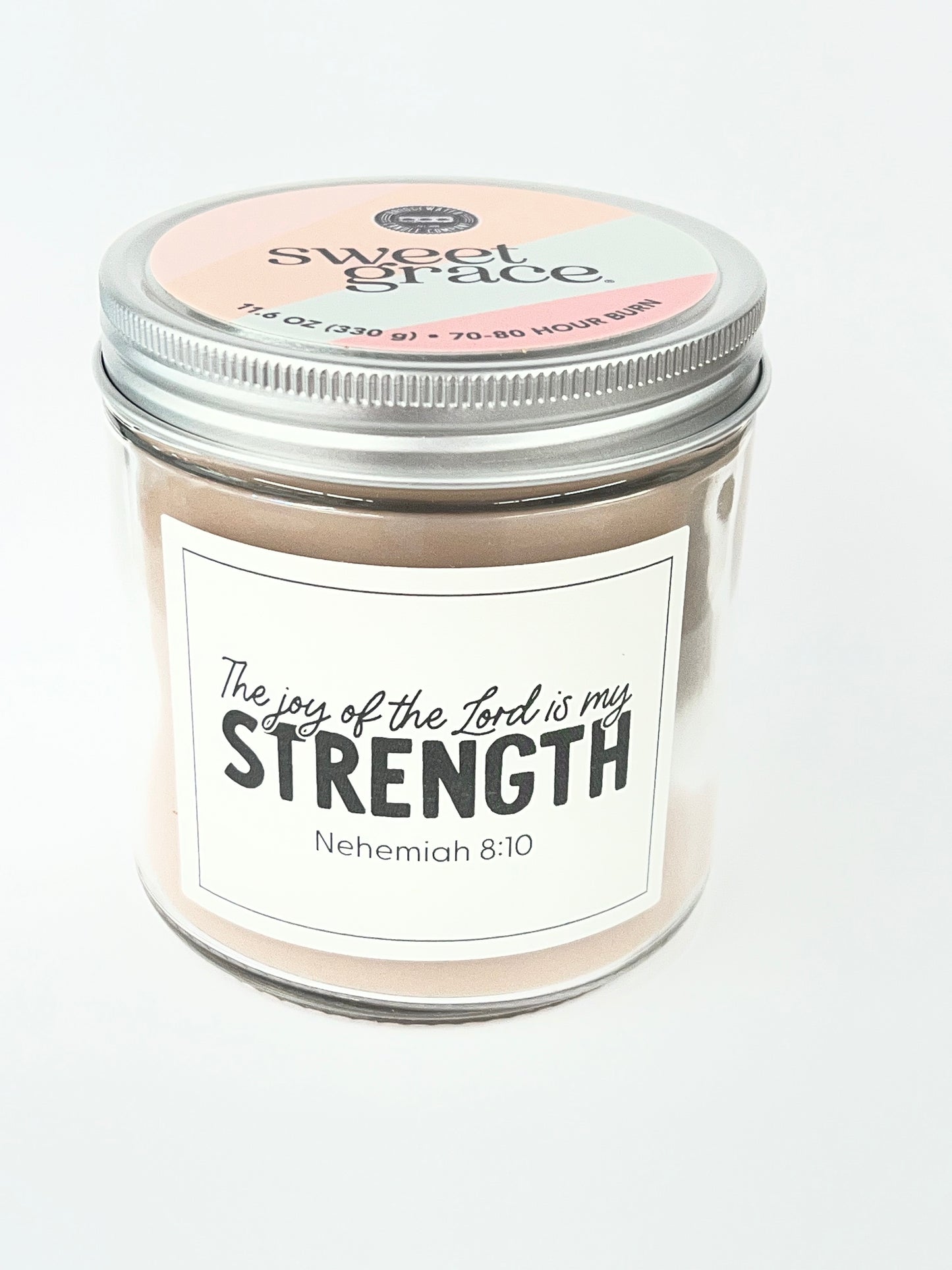 Sweet Grace Statement Jar Candle #053 - Nehemiah 8:10