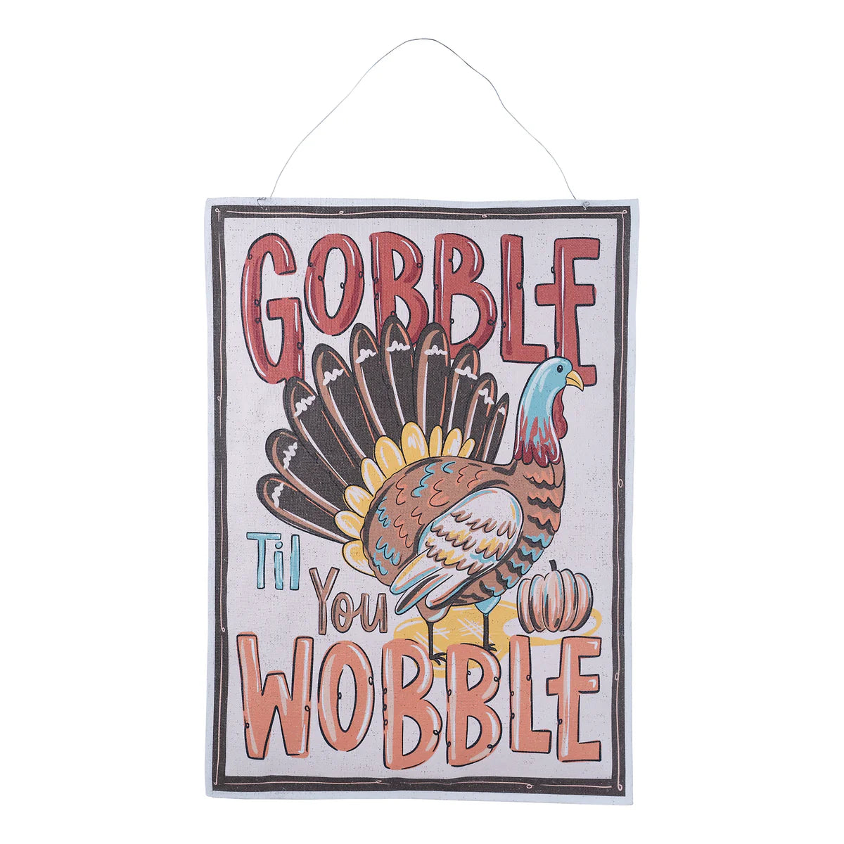 Trick or Treat House/Gobble Tol You Wobble Reversible Burlee
