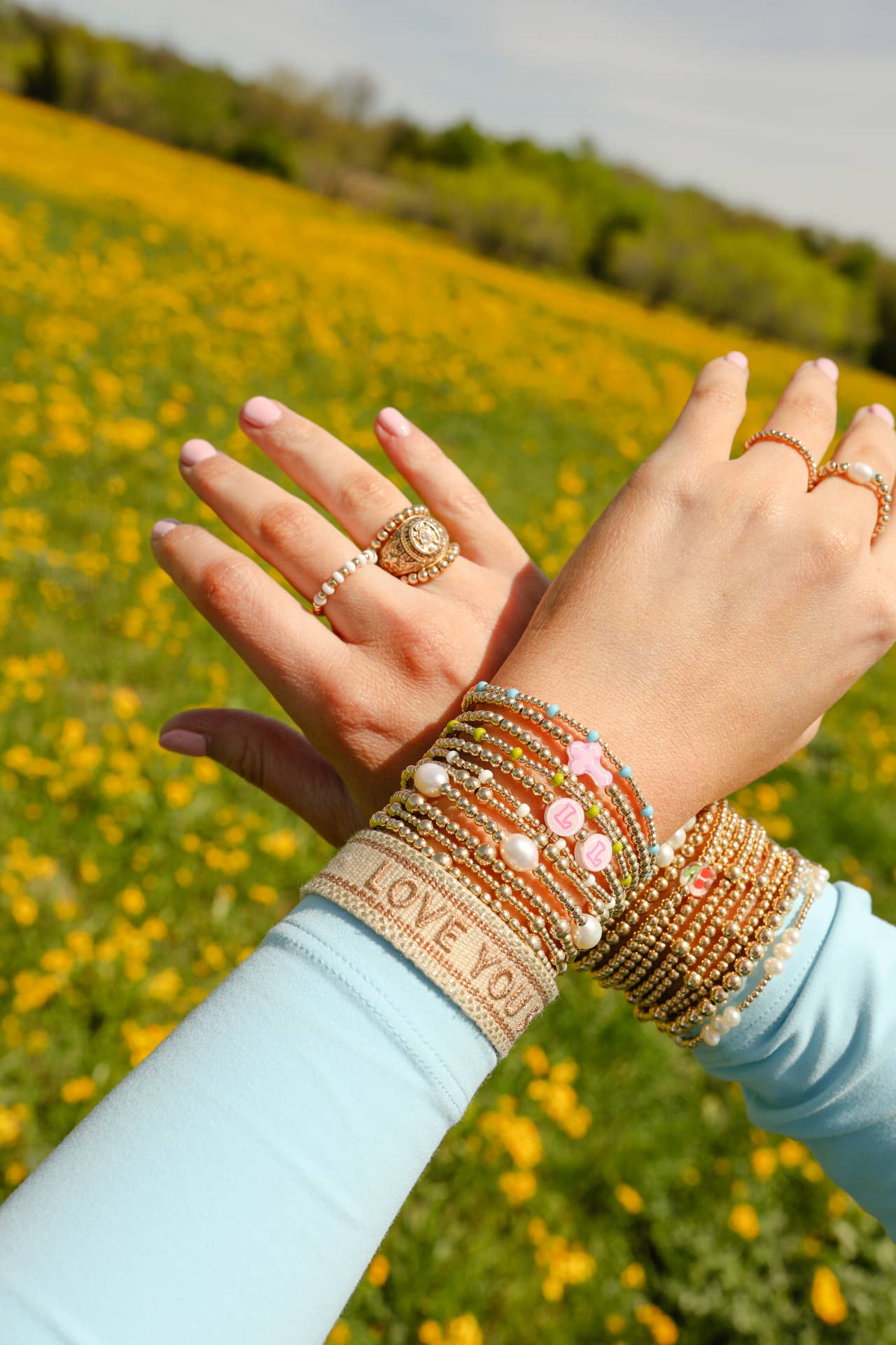 Pearl Poppi Bracelet in Gold: Standard 6.75 inch