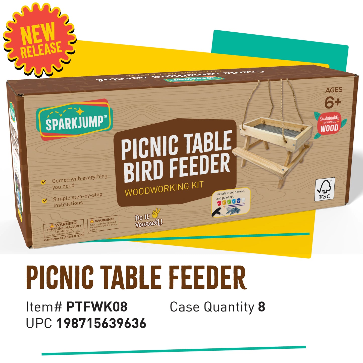 Picnic Table Bird Feeder Woodworking Kit