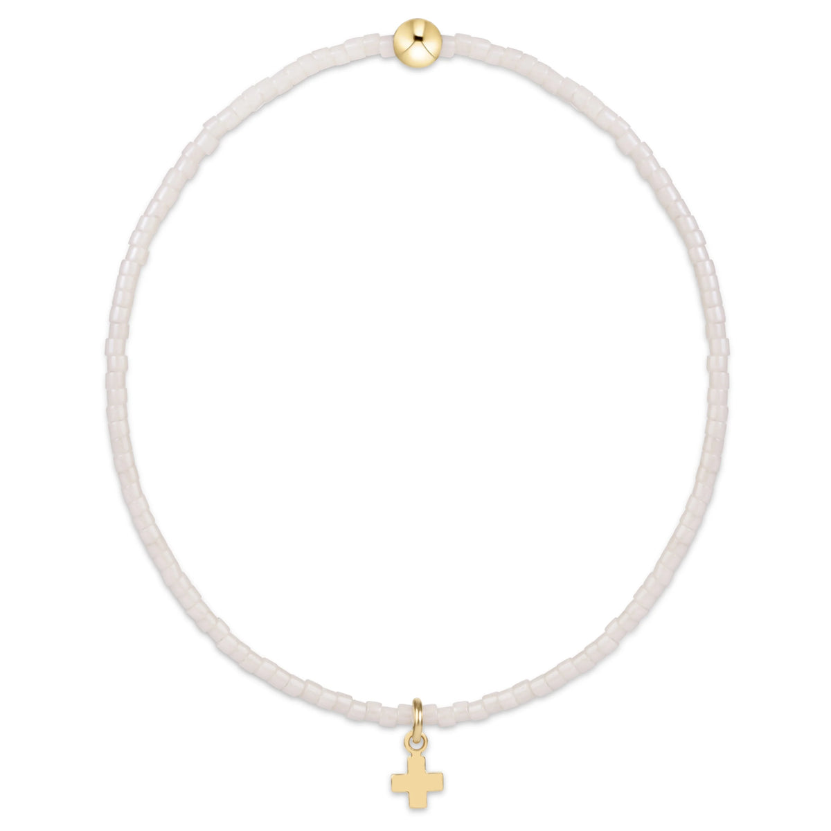 hope classic milkshake bracelet - signature cross small gold charm