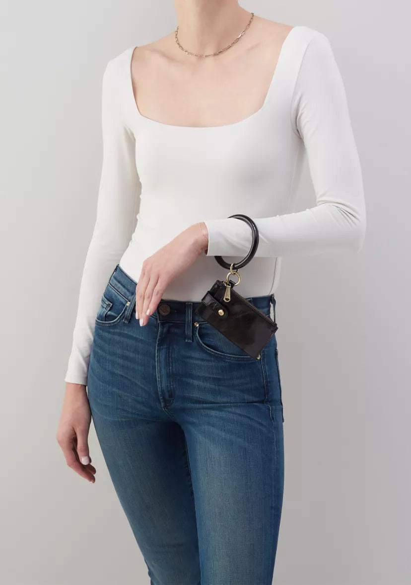 Ring Credit Card Wristlet in Black