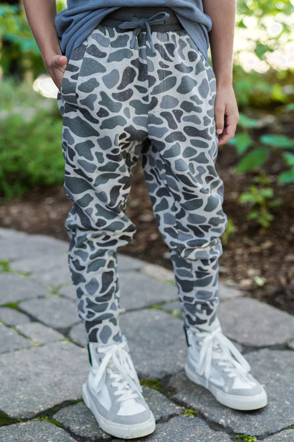 Youth Fleece Jogger in Classic Deer Camo