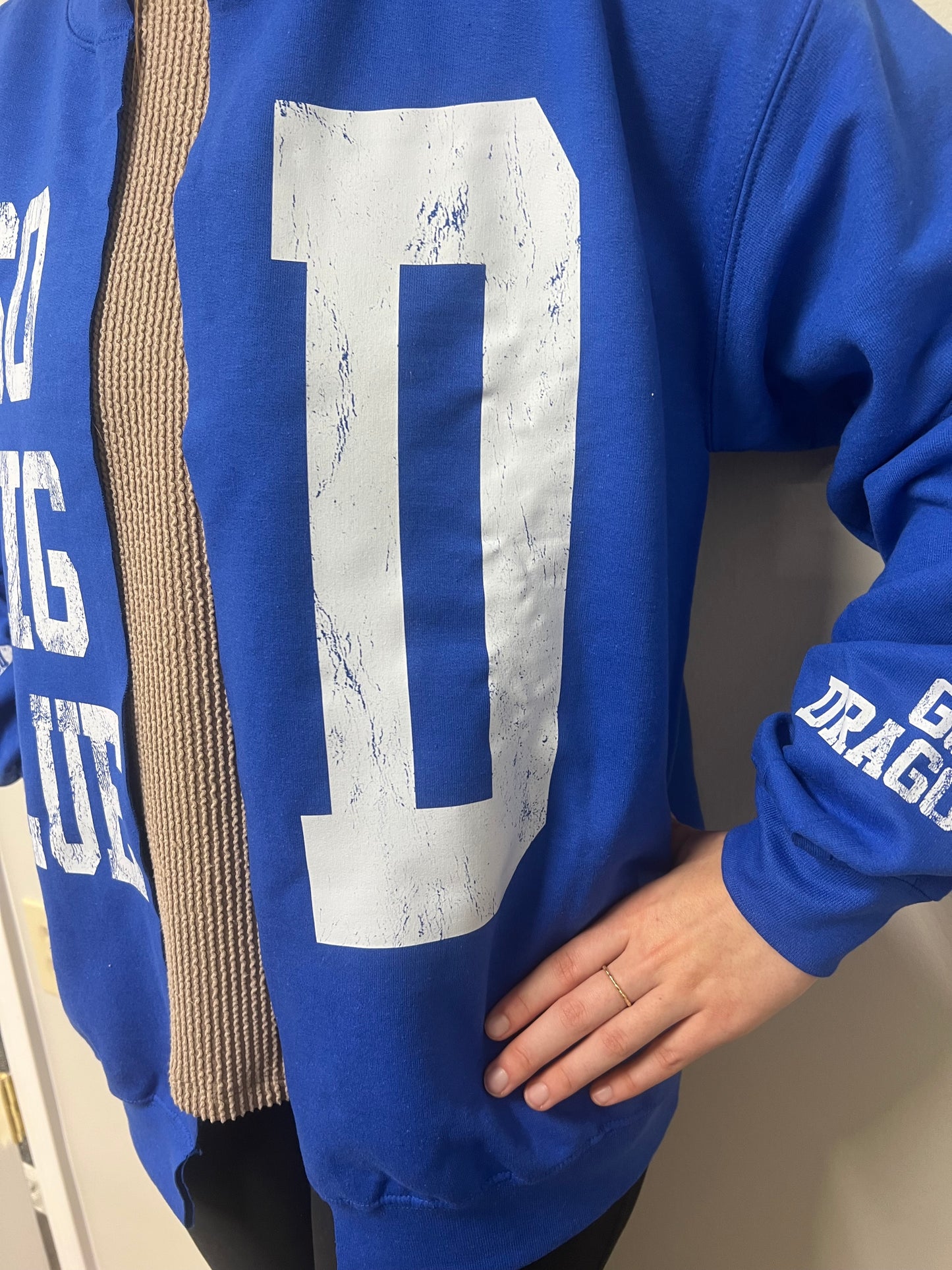 Go Big Blue Open Sweater Cardigan