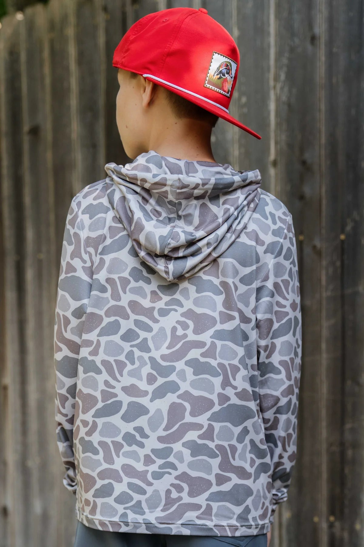 Youth Performance Hoodie in Classic Deer Camo