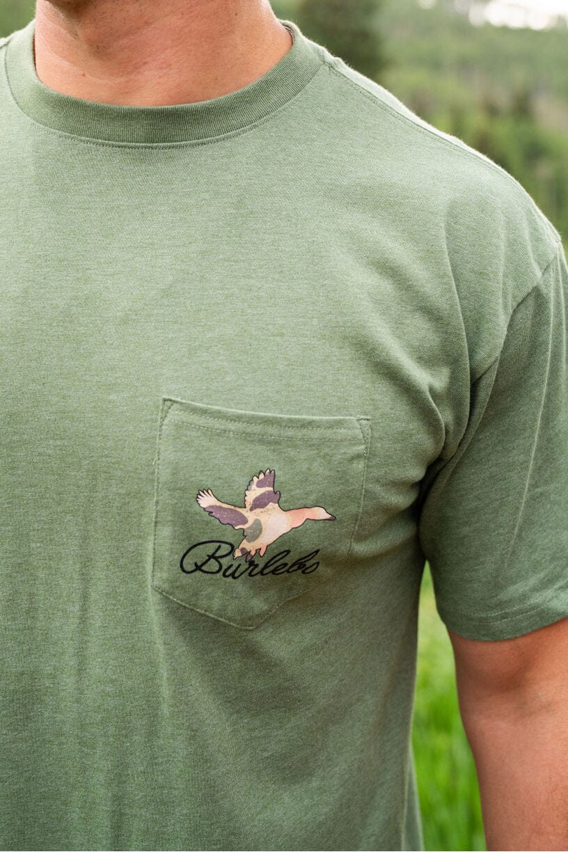 Ducks Flying in Short Sleeve - Heather Olive