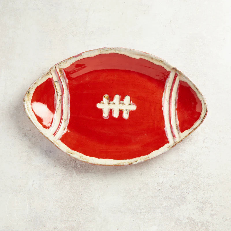 Tailgate Football Platter in Red