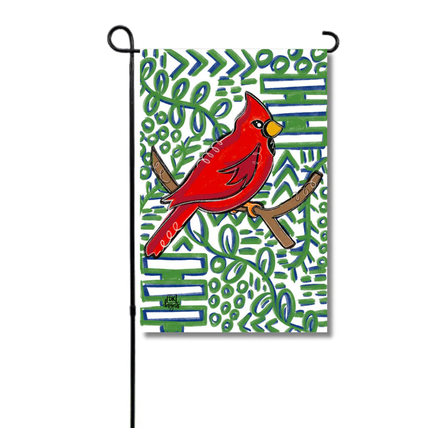 Cardinal Navy & Green Garden Flag