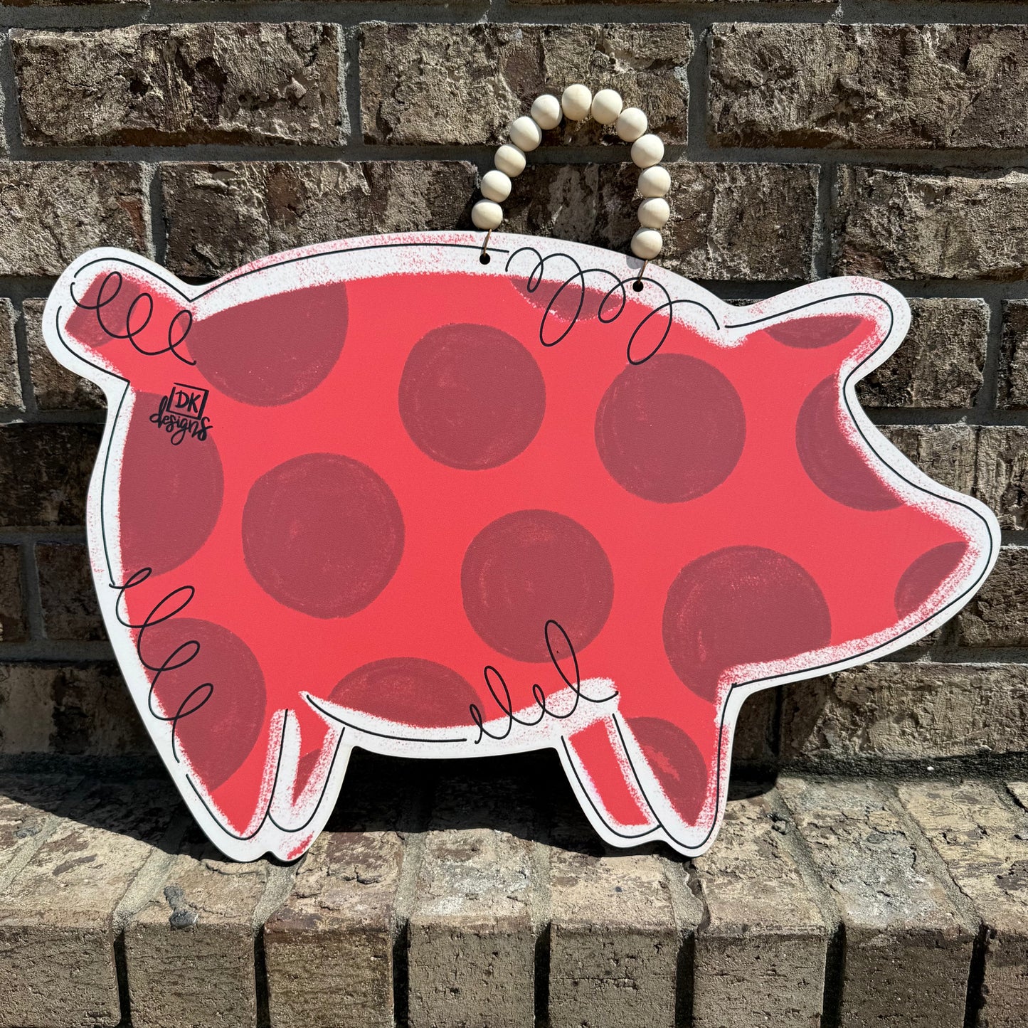 Red Pig Door Hanger