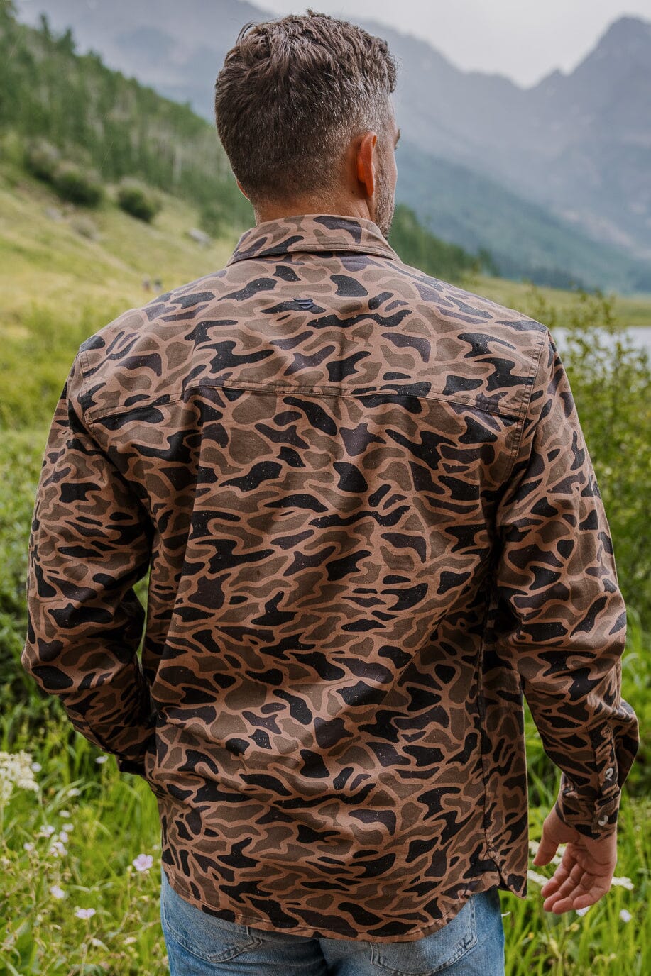 Cotton Twill Button Up Long Sleeve - Gauge Camo
