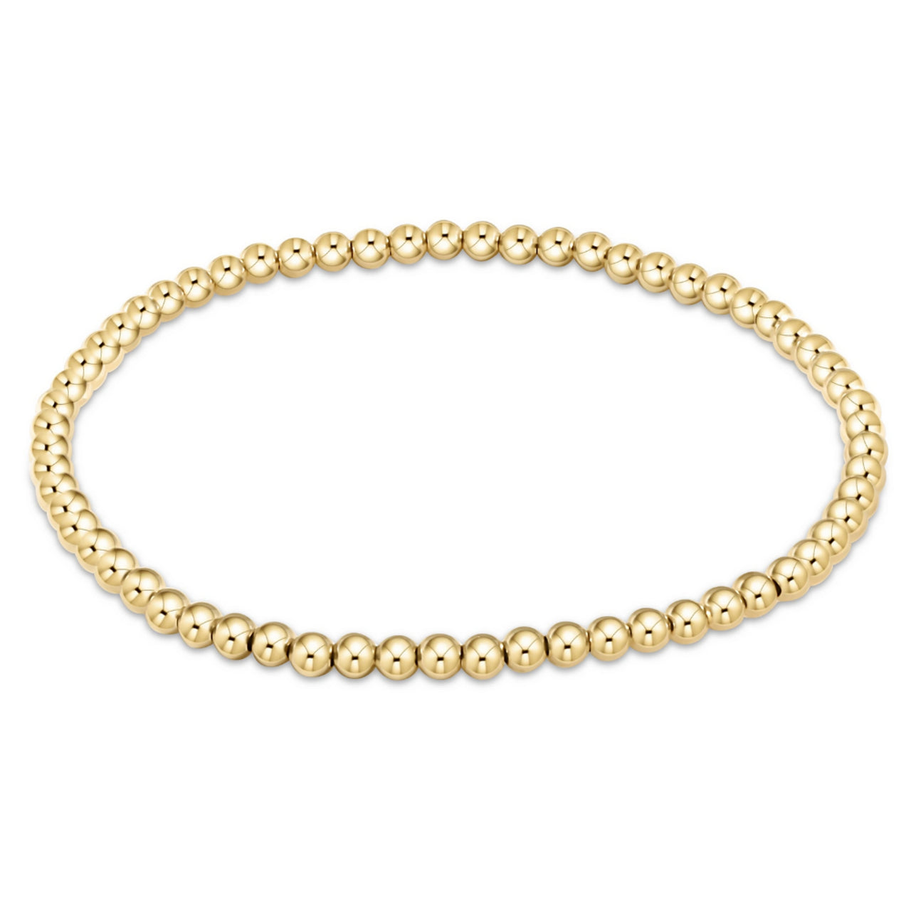Classic Gold 3mm Bead Bracelet - Extends