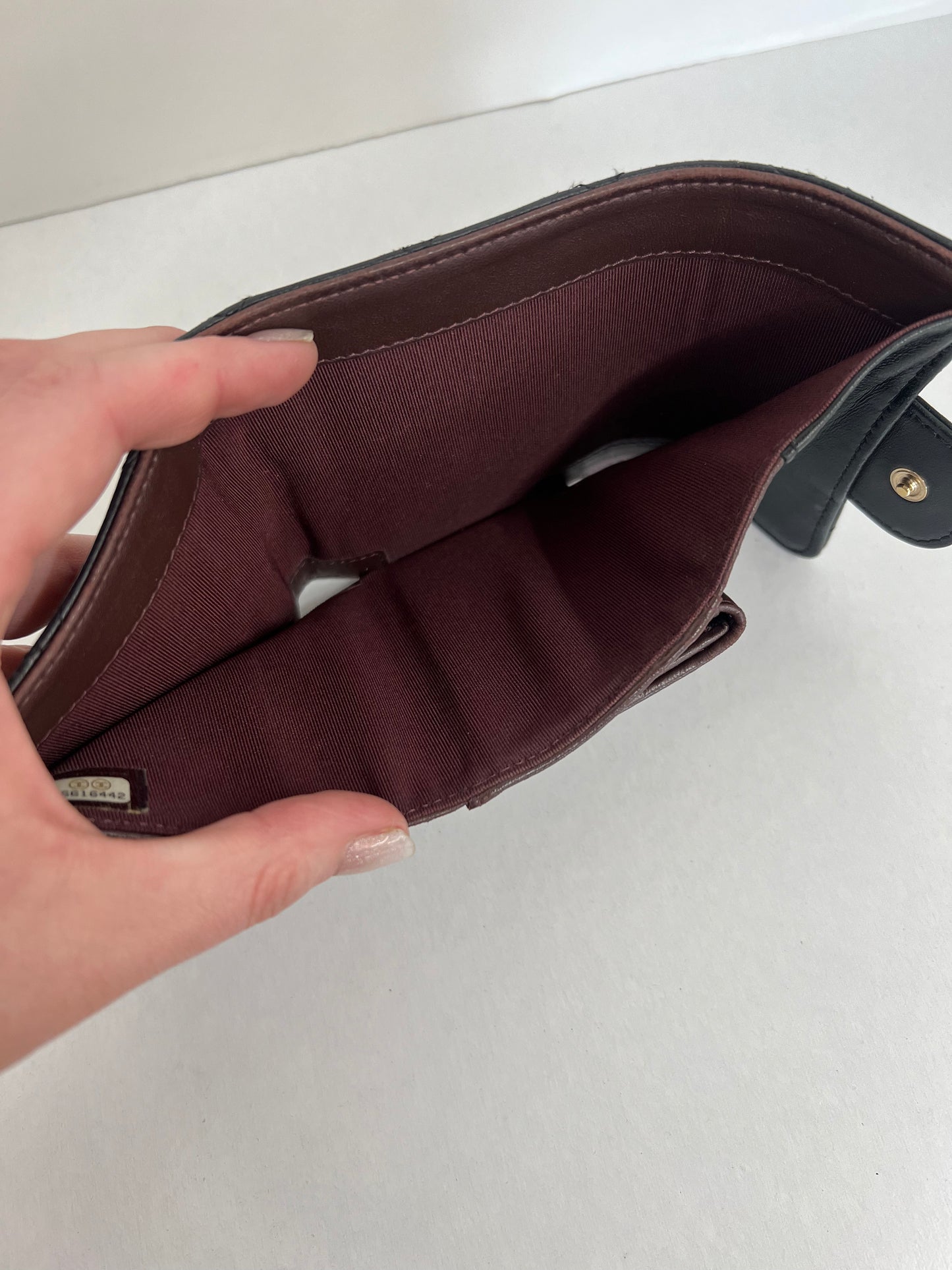Pre-Loved Chanel Lambskin Compact Wallet