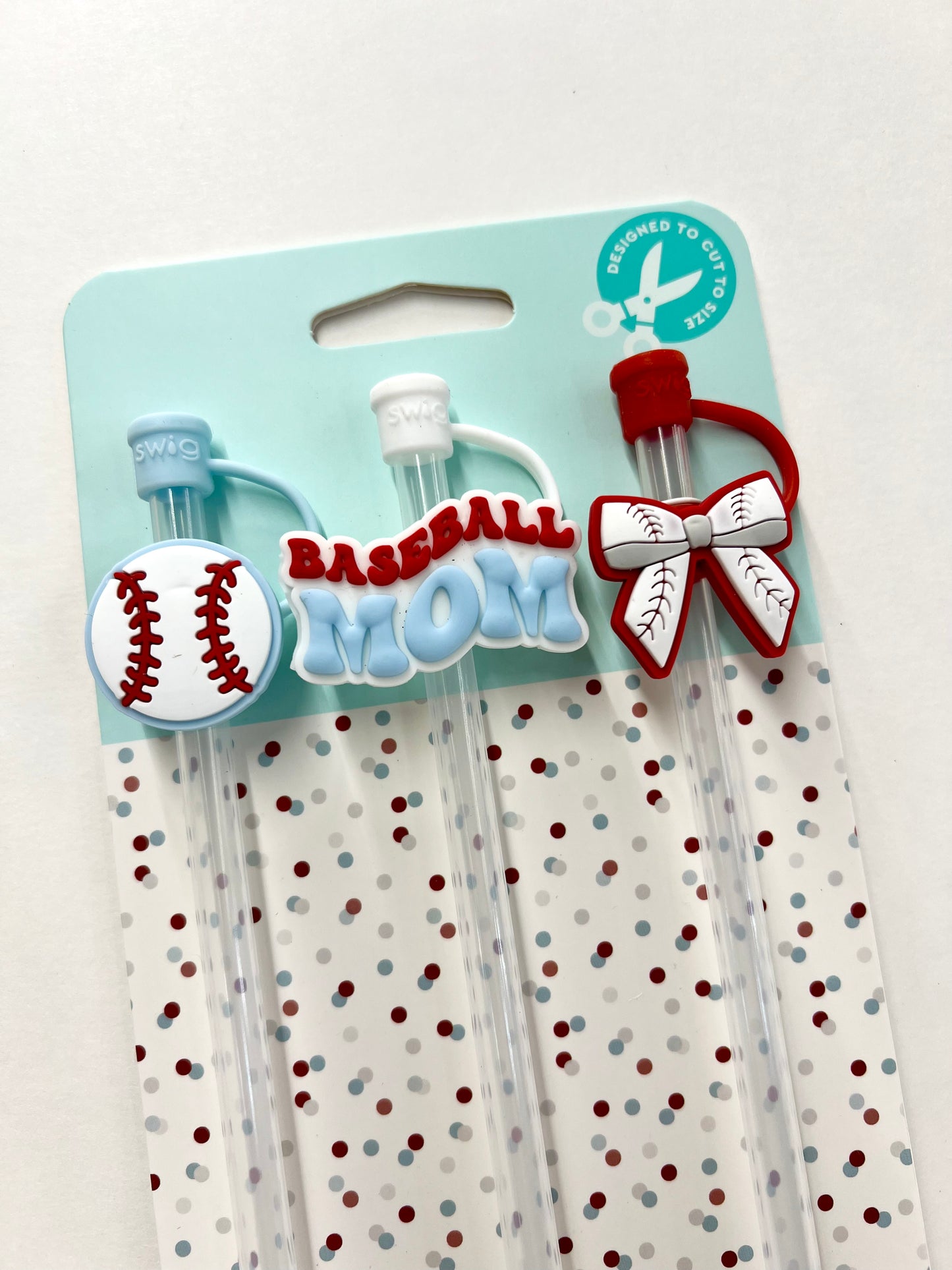 Home Run Straw Topper Set