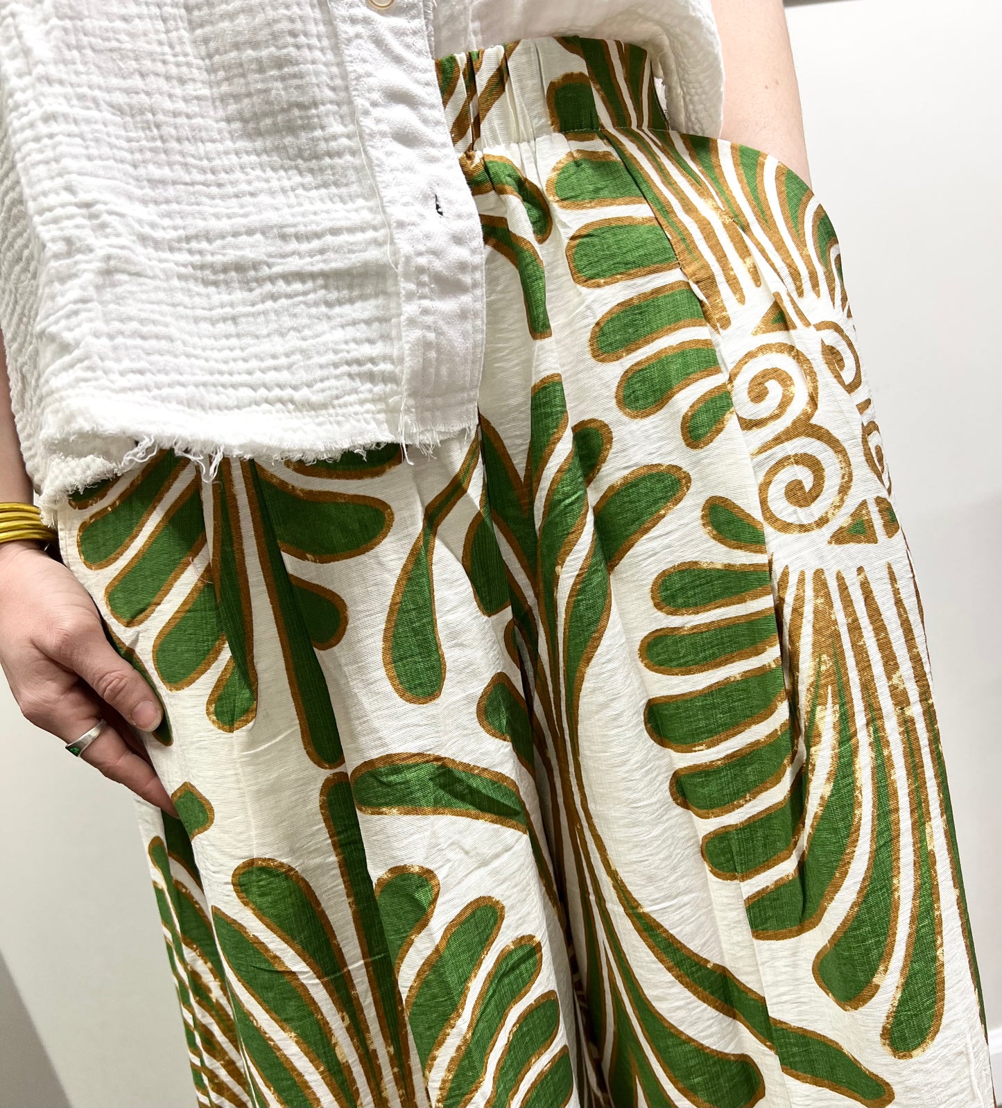 Printed Pants Green