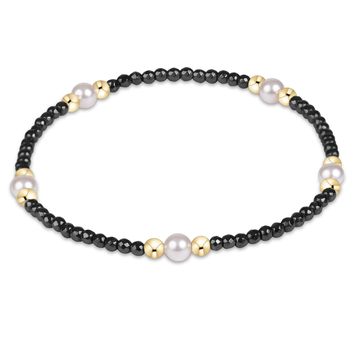purpose pearl 4mm faceted hematite bracelet