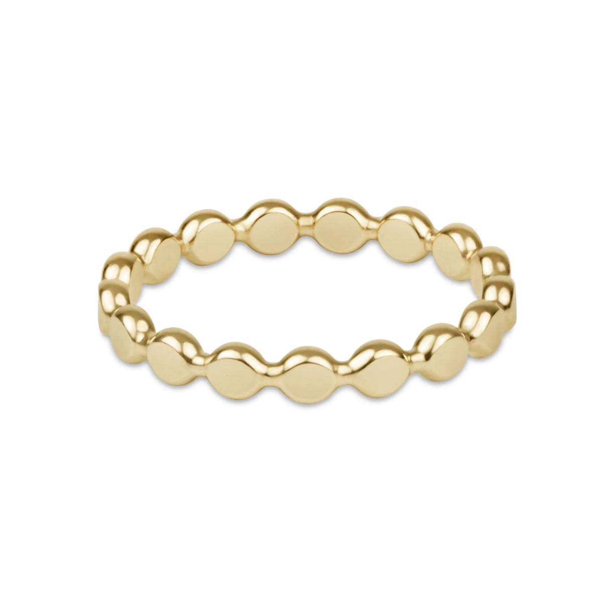 classic gold 2.5mm beaded disc ring