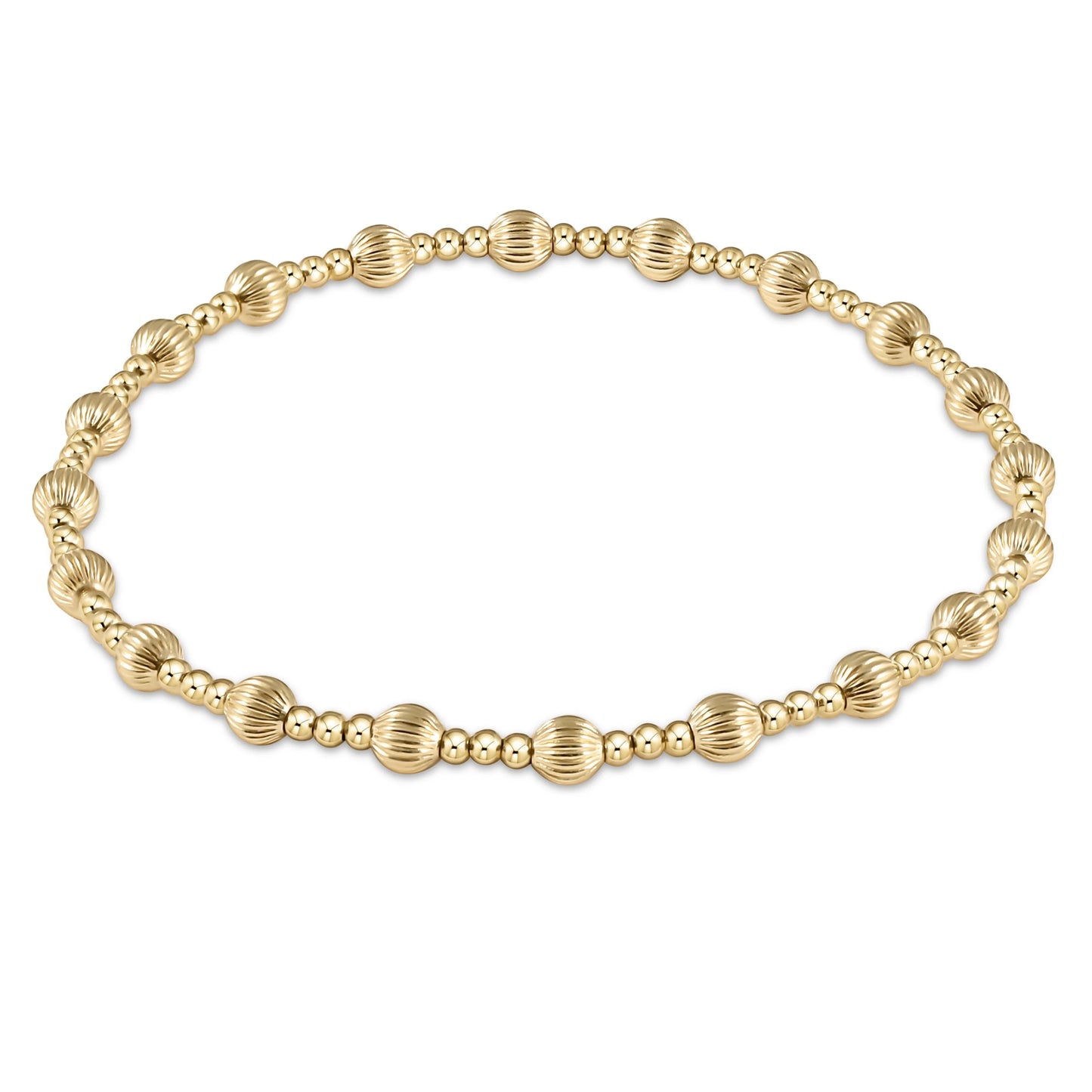 ENEWTON EXTENDS - DIGNITY SINCERITY PATTERN 4MM BEAD BRACELET - GOLD