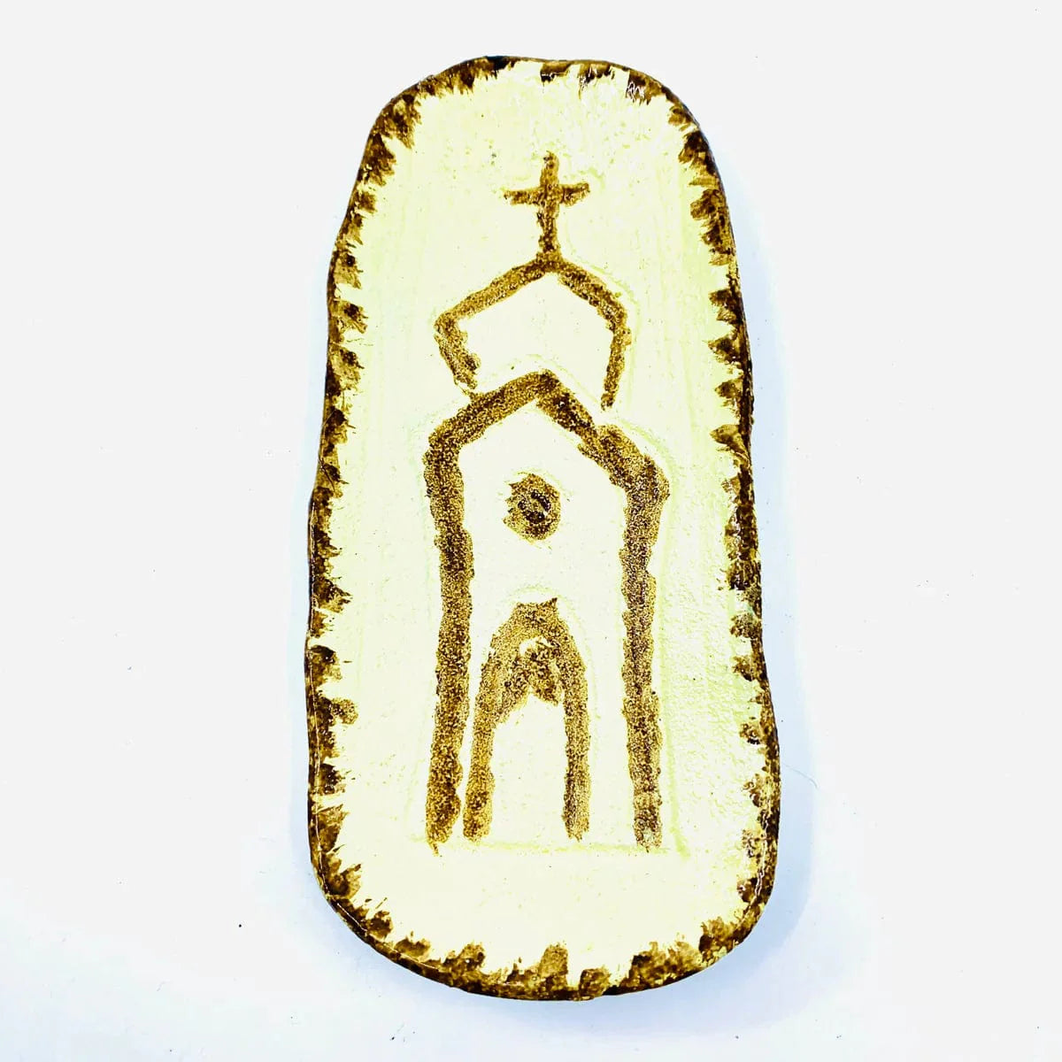 Cast Iron Dish with Church