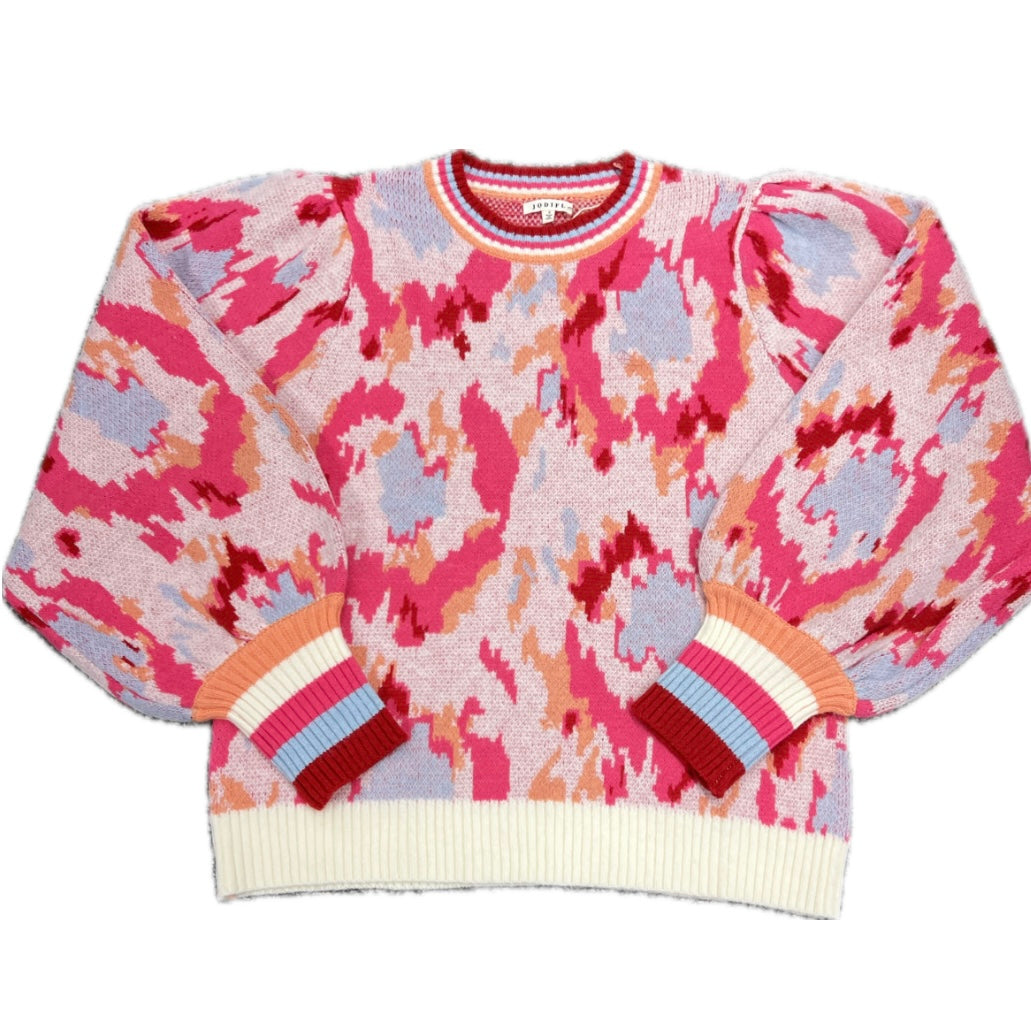 Ivory Mix Ikat Sweater