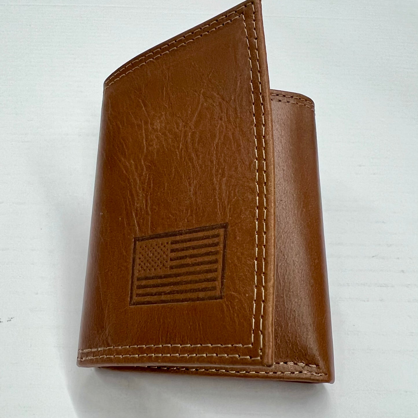 Embossed Trifold Wallet with Flag
