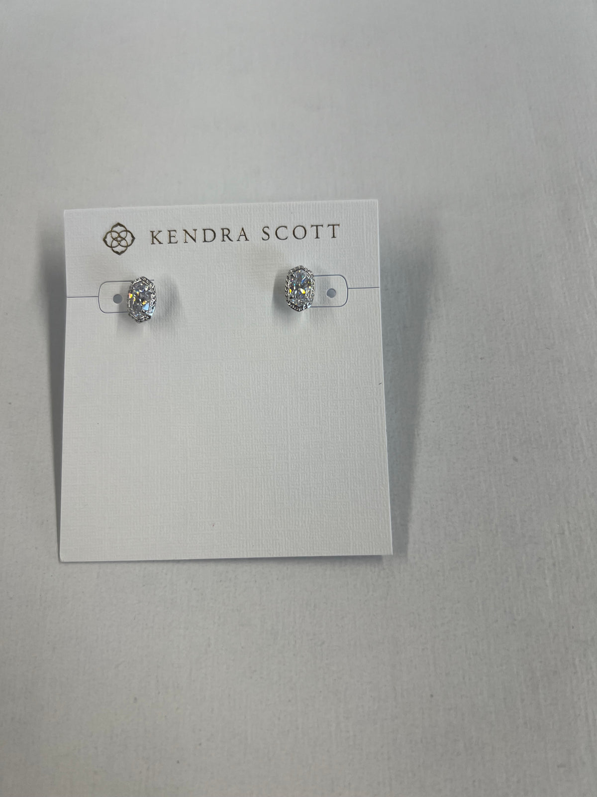 Mini Ellie Luxe Stud Earring Rhodium Silver