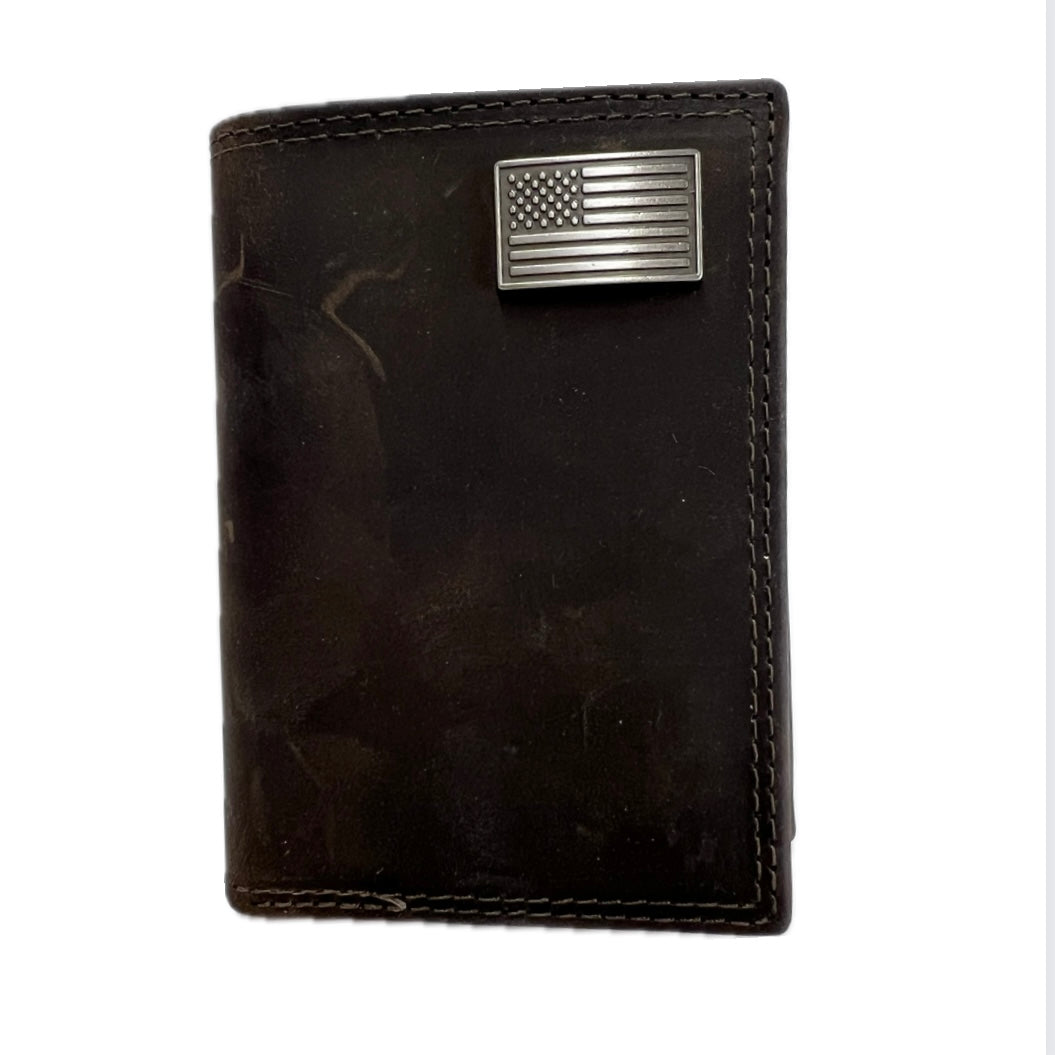 Crazy Horse Trifold Wallet Flag