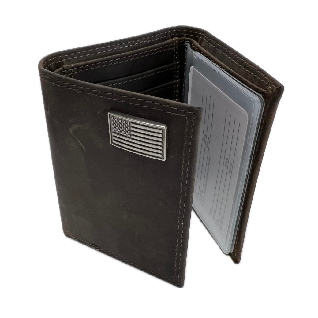 Crazy Horse Trifold Wallet Flag
