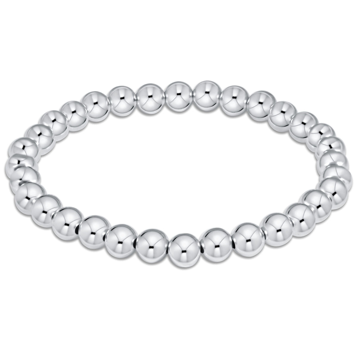 Classic Grateful Pattern 6mm Bead Bracelet Sterling