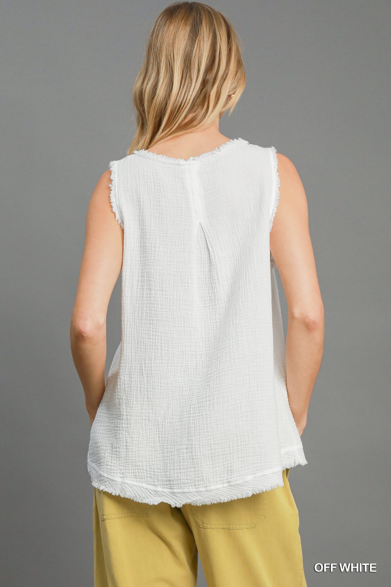 Cotton Gauze Sleeveless Top