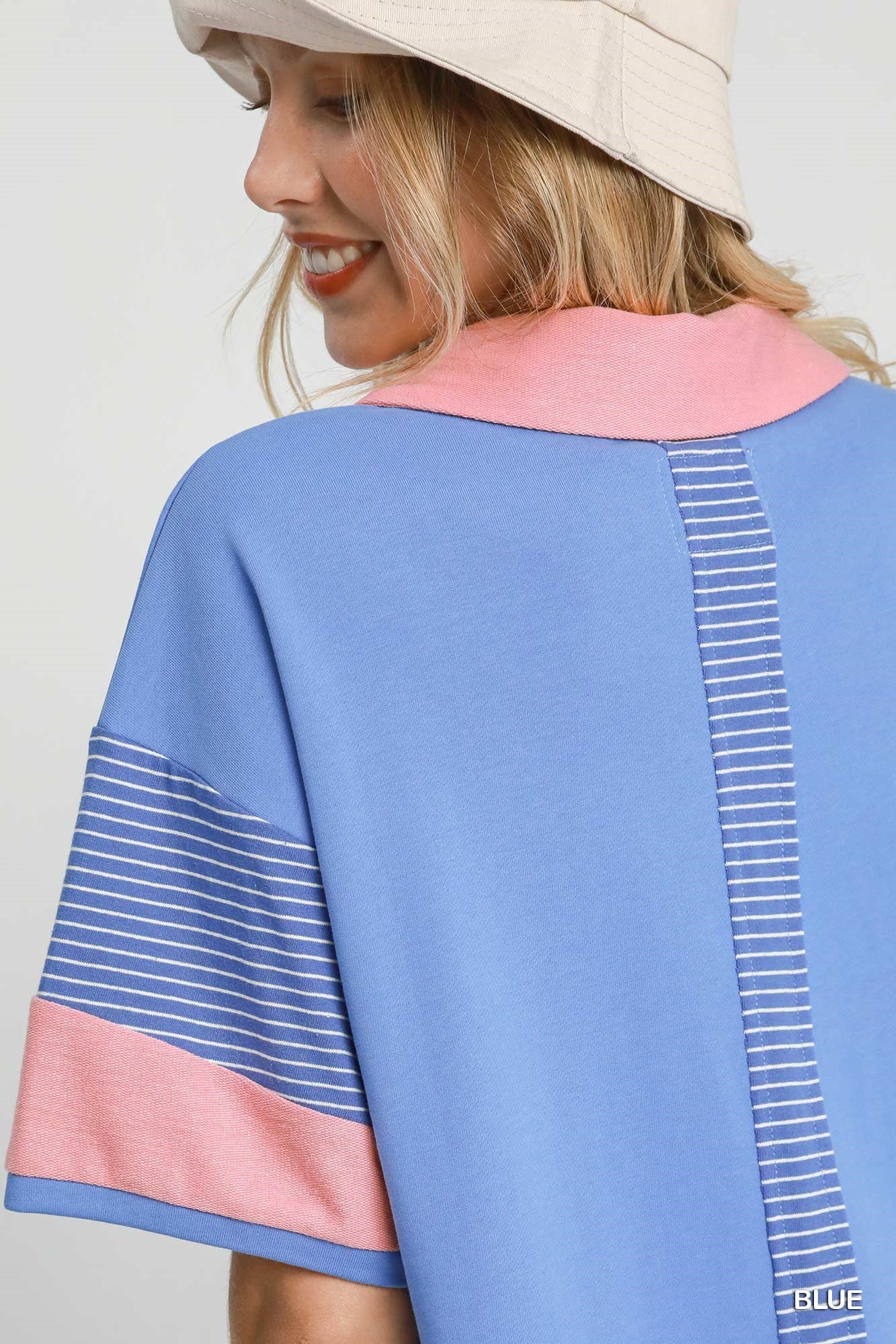 French Terry Midi Dress Blue