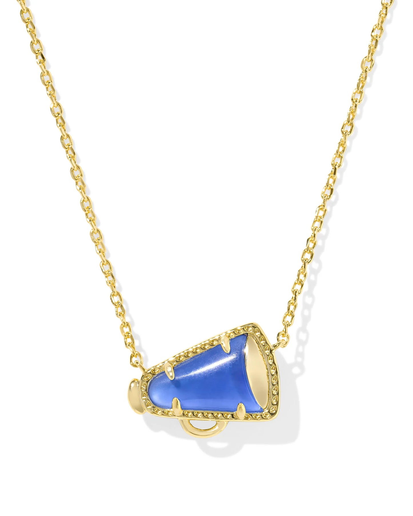 Cheer Short Pendant Necklace in Gold Cobalt Illusion