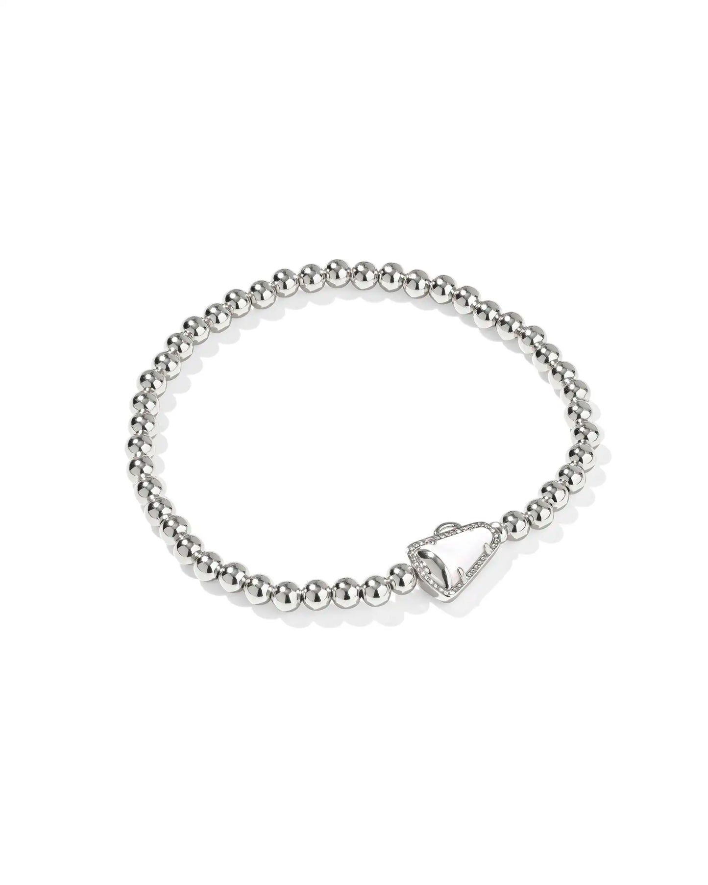 Cheer Stretch Bracelet Silver Mother Of Pearl