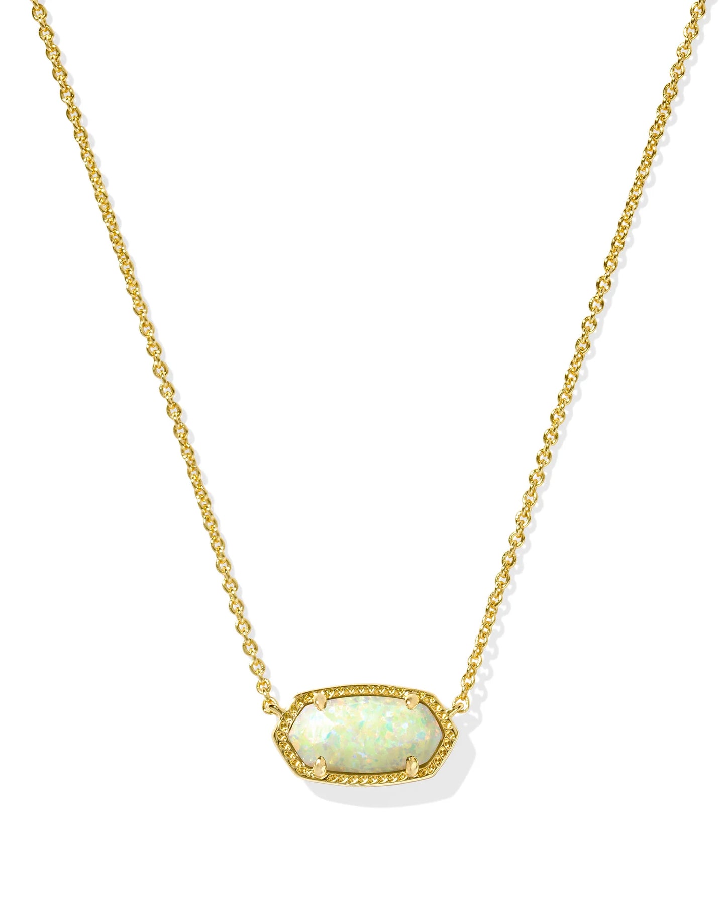 ELISA NECKLACE GOLD LT YELLOW OPAL