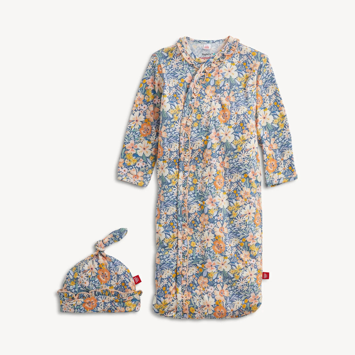 Magnetic Gown & Hat Set Flora NB-3M