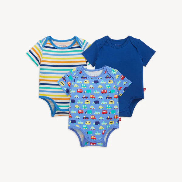 Cloudstretch Bodysuit Bundle 3-Pack Blue Multi