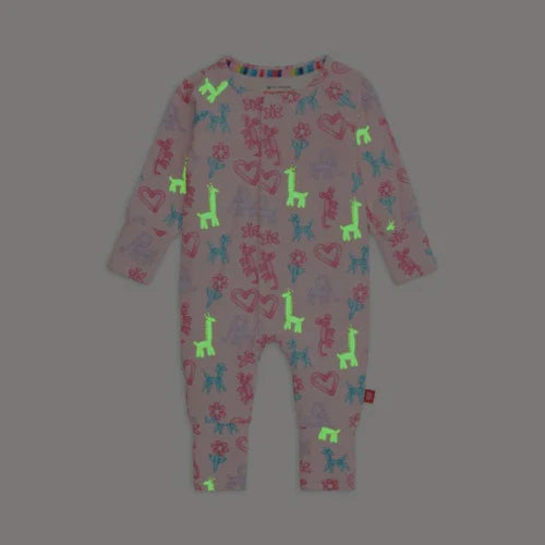 Pink Party Animals Glow in the Dark Modal Convertible Coverall