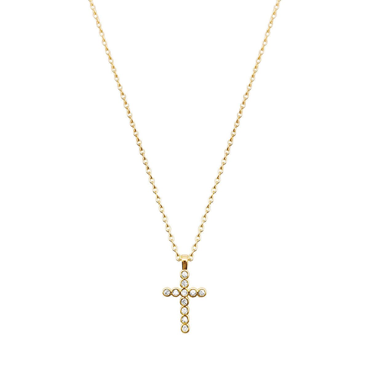 Delicate Cross Pendant in Gold