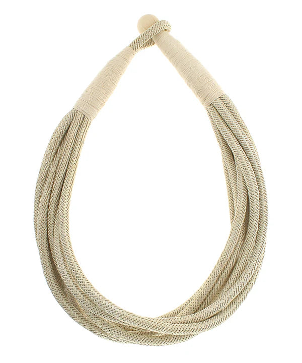 Multi Strand Rope Necklace in Champagne