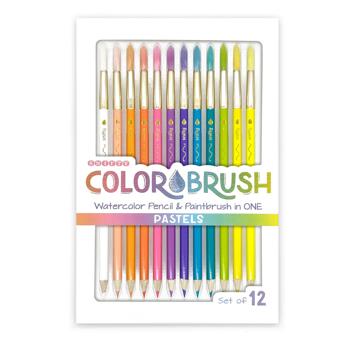 Colorbrush Watercolor Pencil & Paintbrush Set Pastel