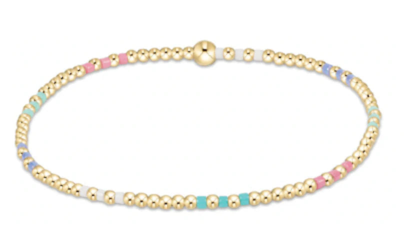 Hope Joy Pattern 2mm Bead Bracelet - Hot Mess SS25