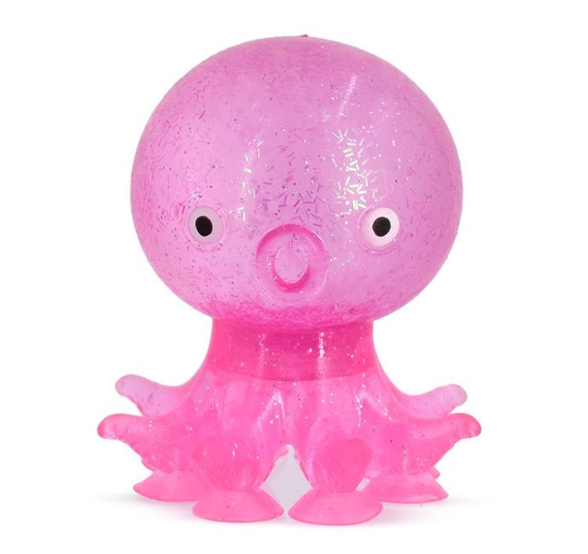 Glitter Octopus Suction Squeeze Toy