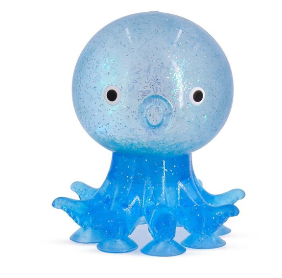 Glitter Octopus Suction Squeeze Toy